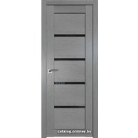 Межкомнатная дверь ProfilDoors 2.09XN L 80x200 (грувд серый, стекло дождь черный)