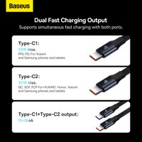 Автомобильное зарядное Baseus Enjoyment Pro 2-in-1 Car Charger C+L 60W C00057802111-00