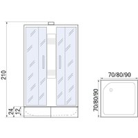 Душевая кабина Мономах Б/К 70/24 S МЗ