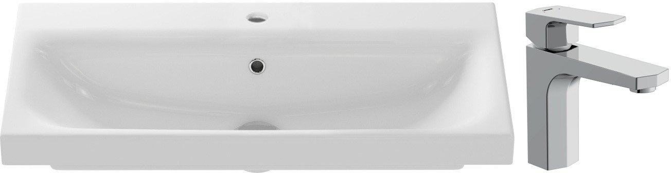 Умывальник Cersanit Moduo 80 Slim P-UM-MOD80SL/1 + 63055
