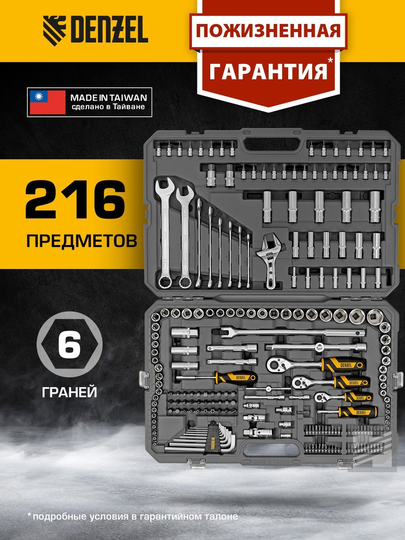 Универсальный набор инструментов Denzel 15807 (216 предметов)