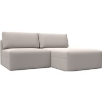 Угловой диван Лига диванов Лига-060 НПБ угол универсальный 129506 (замша Joly 05 бежевый)