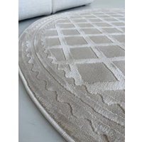 Ковер для жилой комнаты LAXMI Comfort 847 круг (1.6x1.6, Beige/Beige)