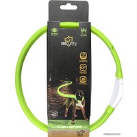 Ошейник Duvo Plus 13688/DV силиконовый, светящийся (салатовый)