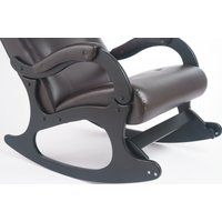 Кресло-качалка Mio Tesoro Бастион-32 (кожзам коричневый/черный)