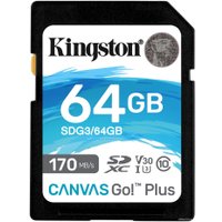 Карта памяти Kingston Canvas Go! Plus SDXC 64GB