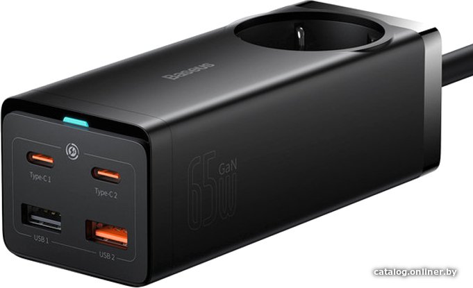 Сетевое зарядное Baseus GaN3 Pro Desktop Powerstrip AC+2U+2C 65W PSZM000901