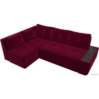 Угловой диван Mebelico Амадэус 109690 (левый, микровельвет, бордовый)