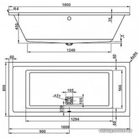 Ванна VagnerPlast Cavallo 180x80 (с каркасом и экраном)