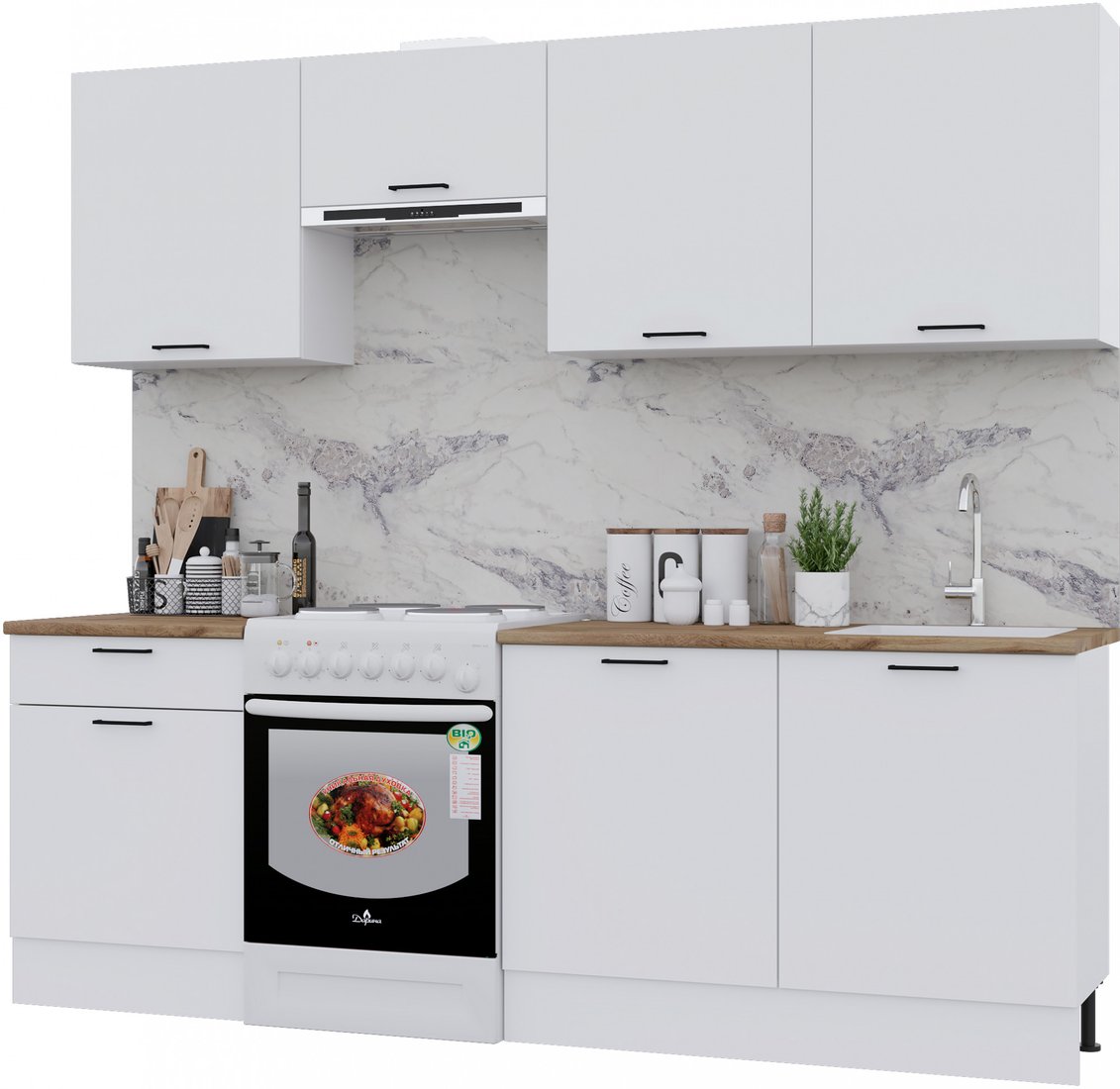 

Готовая кухня Горизонт Paola 240 (белый)