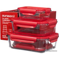 Набор контейнеров Oursson CG3502SS/RD