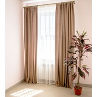 Комплект штор Decoretto Канвас теплый КТП-K33 1.88x2.6 м (песочный, 2 шт)