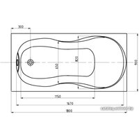 Ванна Aquatek Мартиника 180x90 (без гидромассажа)