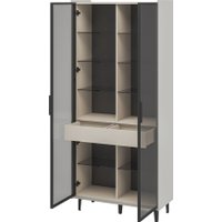 Шкаф распашной Неман мебель Модена МН-048-25-Ц2 (персидский жемчуг/лунный камень/черный/графит)