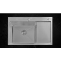 Кухонная мойка Astir Decor Satin C78x51L (с сифоном, дозатором и коландером)