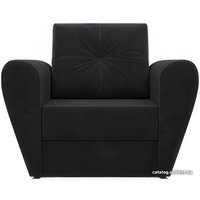 Кресло-кровать Мебель-АРС Квартет (велюр, черный НВ-178 17)