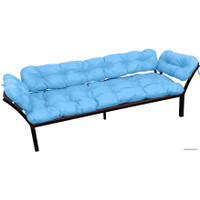 Садовый диван M-Group Дачный с подлокотниками 12170603 (голубая подушка) в Бресте