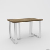 Кухонный стол Hype Mebel Триног 125x75 (белый/дуб галифакс олово)