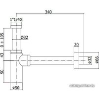 Сифон Paffoni Light ZACC240CR