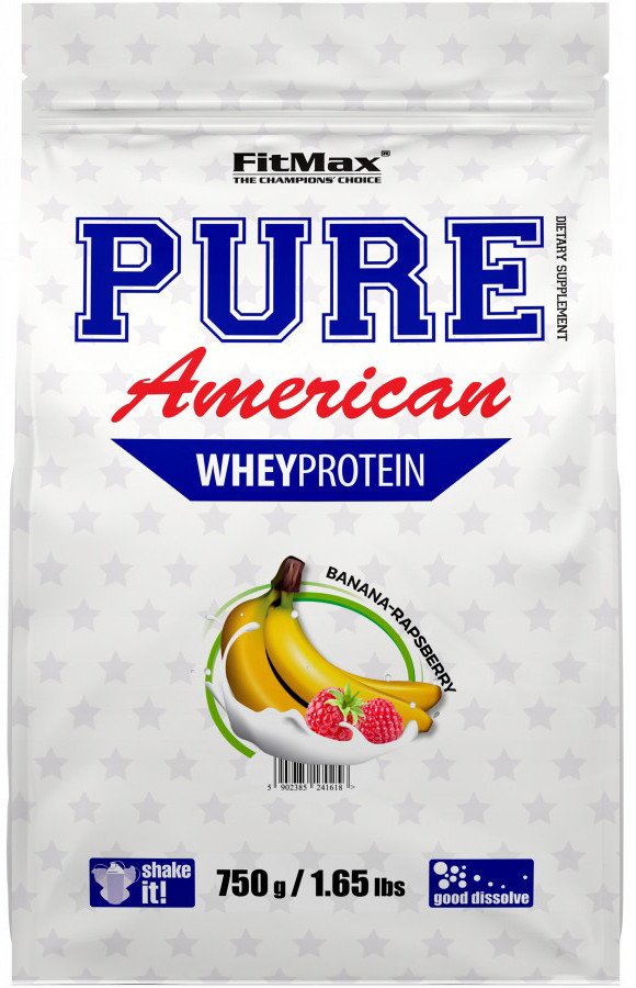 

Протеин сывороточный (концентрат) Fitmax Pure American (750 г, банан/малина)