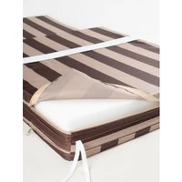 Матрас для шезлонга Эльфпласт 180х55х6 см (белый/коричневый)