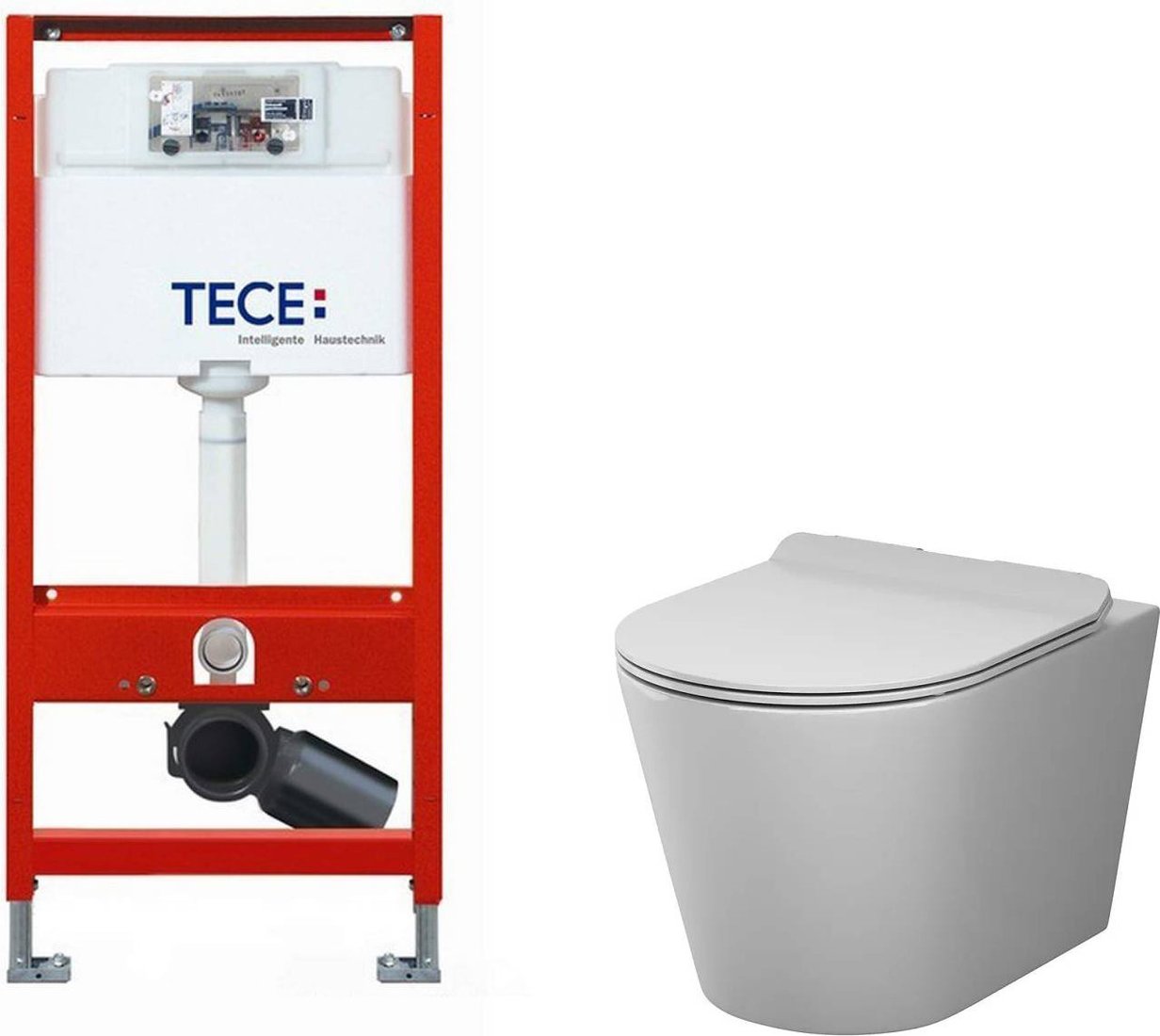 

Унитаз подвесной AM.PM Sunny Flashclean C85C1701SC + TECE Profil 9300302