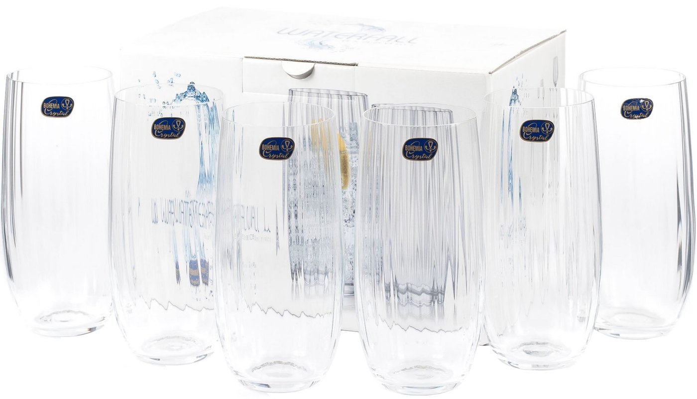 

Набор стаканов для воды и напитков Bohemia Crystal Waterfall 25180/22/350