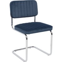 Офисный стул AksHome Славия Люкс Kiton 707 (синий велюр/хром)