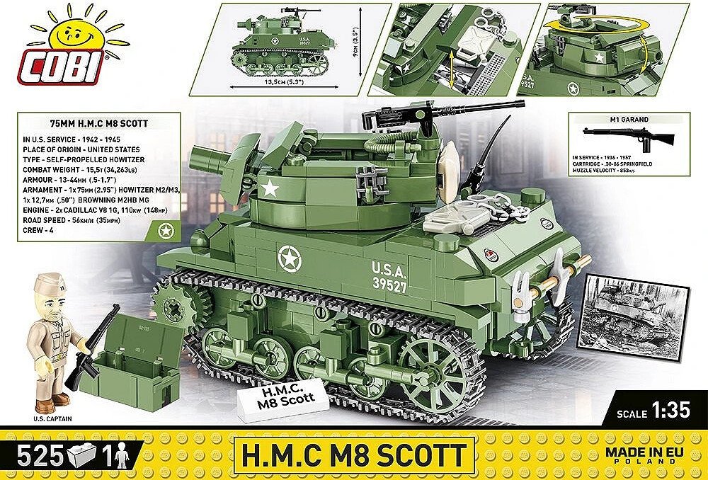 Конструктор Cobi Historical Collection WWII H.M.C. M8 Scott
