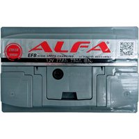 Автомобильный аккумулятор ALFA EFB 77 R+ (77 А·ч)