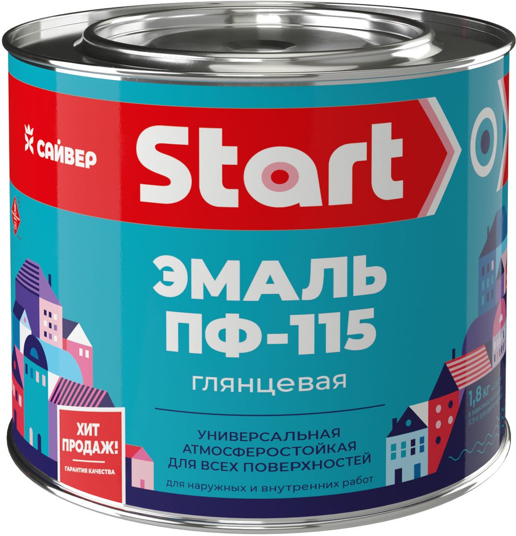 Эмаль Start ПФ-115 1.8 кг (бордовый)