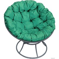 Кресло M-Group Папасан 12010304 (серый/зеленая подушка)