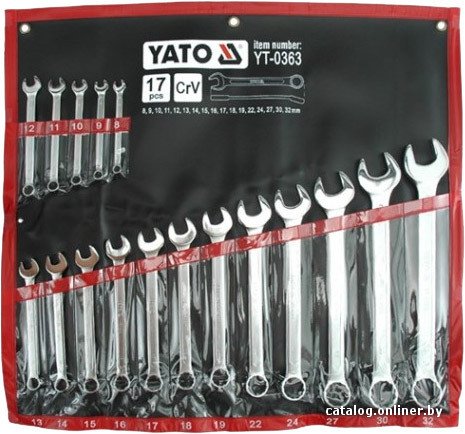 Набор ключей Yato YT-0363 17 предметов
