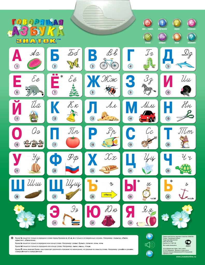 

Интерактивная игрушка Знаток Говорящая азбука 70082