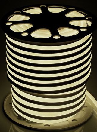 Гибкий неон Luazon Led-120 (50 м, белый теплый) [1431319]