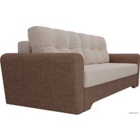 Диван Лига диванов Амстердам 105040 (рогожка, бежевый/коричневый)