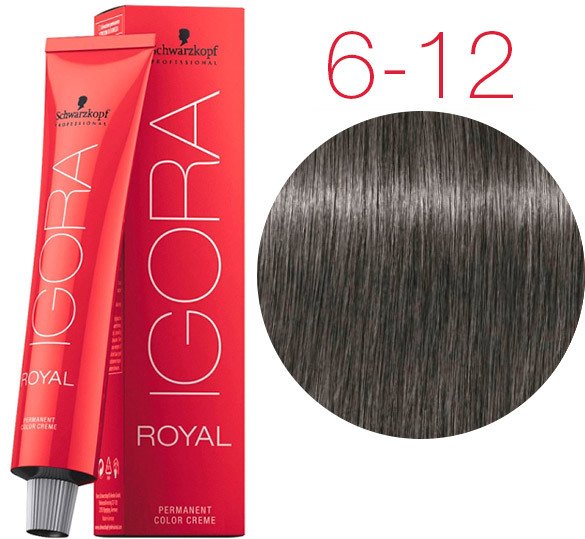 

Крем-краска для волос Schwarzkopf Professional Igora Royal Permanent Color Creme 6-12 60 мл