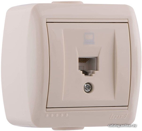 Розетка компьютерная Lezard Nata 710-0300-139 (кремовый)