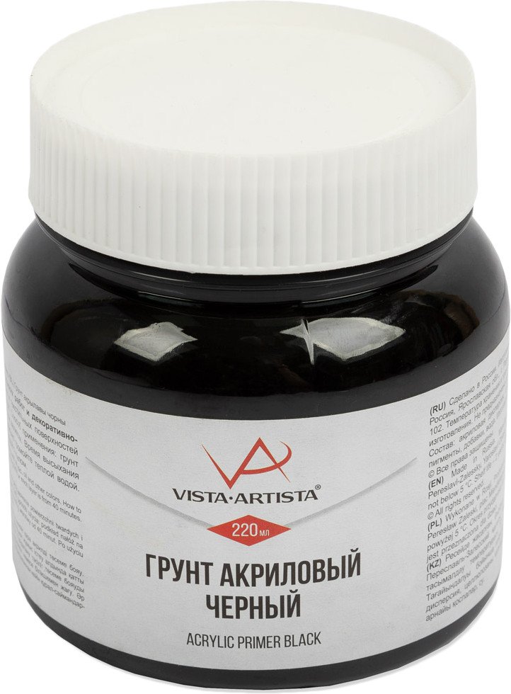

Грунт художественный Vista-Artista VPAB-220 220 мл (черный)