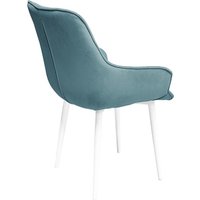 Стул Трия Шато конус Т2 (белый муар/велюр бирюзовый)