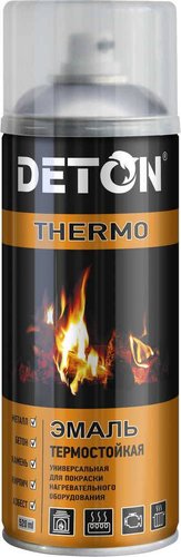 Автомобильная краска Deton термостойкая - Серебристая - аэр. 520 мл Thermo