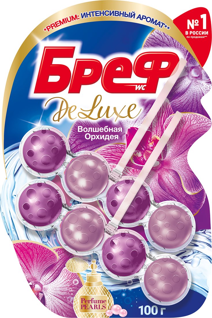 

Средство для унитаза Bref Deluxe Волшебная Орхидея 2x50 г