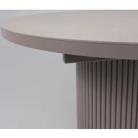 Кухонный стол Мамадома Askar round slide-116 раздвижной 116-156 (bayona ivory premium cer/капучино)