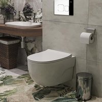 Унитаз подвесной Roxen Porto One Rimless 6 в 1 StounFix Dual Fresh 551921 (кнопка: хром)