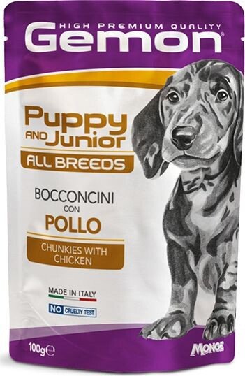 Консервированный корм для собак Gemon Puppy&Junior Chicken 100 г