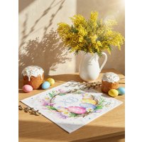 Сервировочная салфетка Доляна Пасхальный венок 10894874