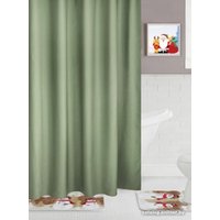 Шторка-занавеска для ванны Home One Waffle 200x200 417260 (зеленый)