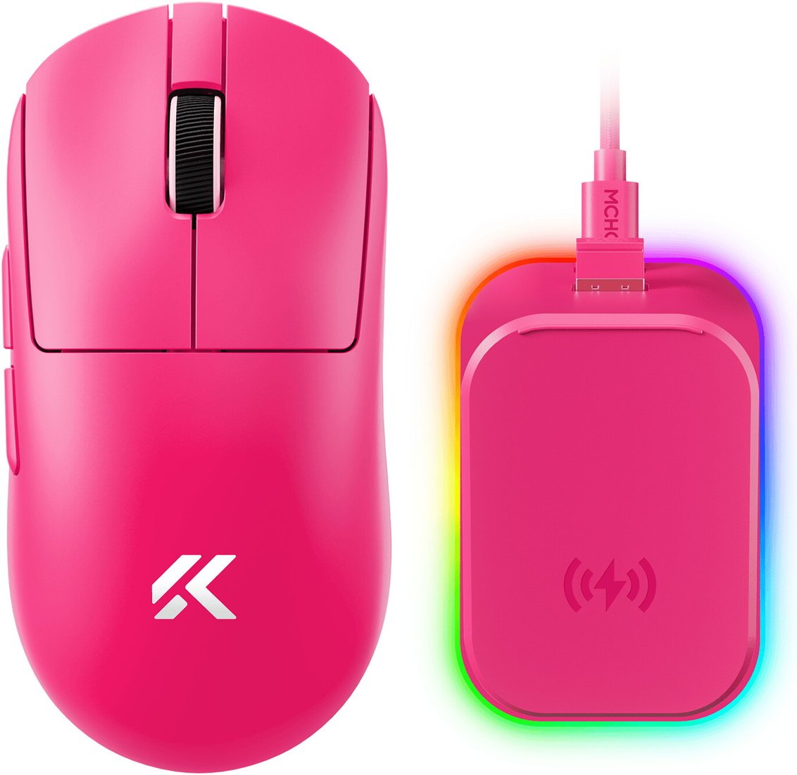 

Игровая мышь MCHOSE A7 V2 Pro Plus Lightweight Wireless (розовый)