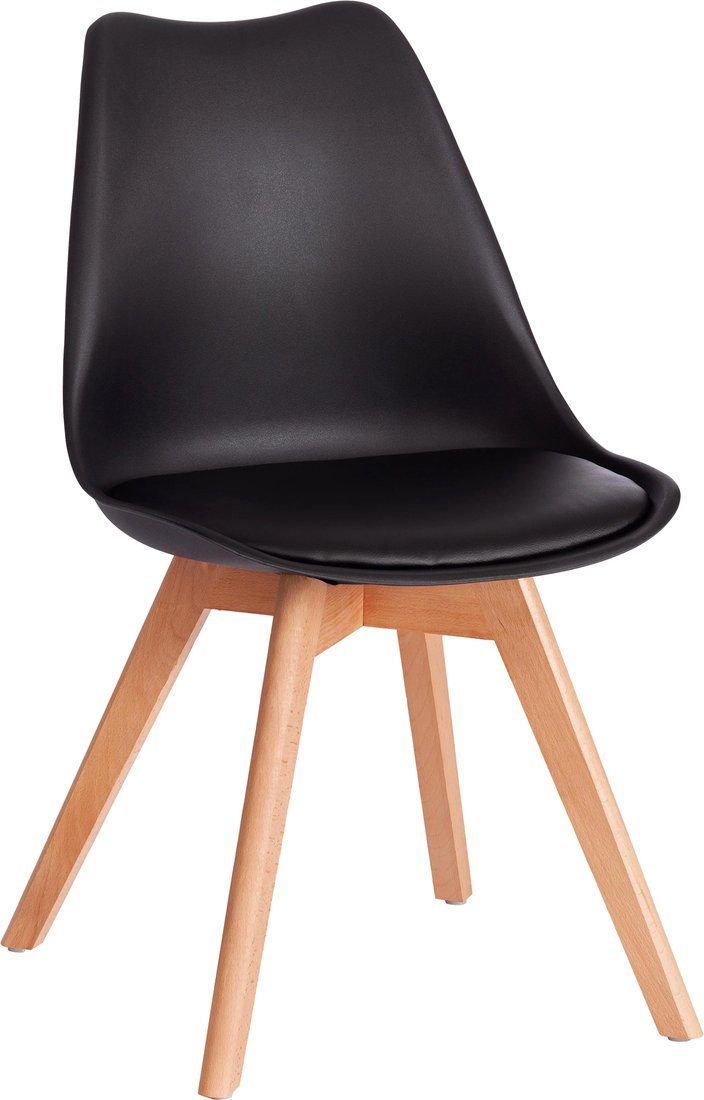 

Стул TetChair Tulip дерево/пластик/экокожа (черный)