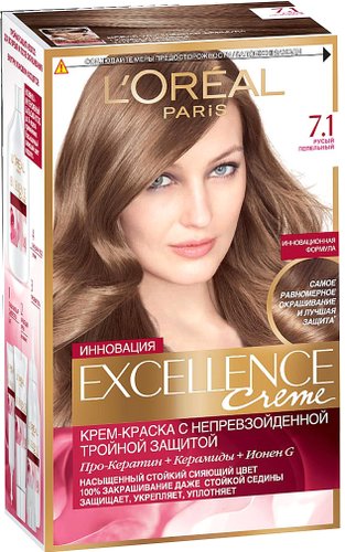 L'Oreal Excellence 7.1 Русый пепельный